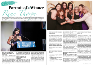 Rene Thorpe and The Temple Skincare wins local business awards 3yrs running and now also Australian Champion awards