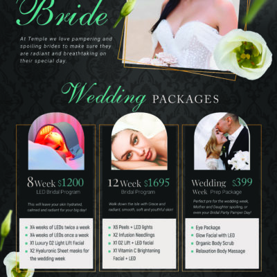 Bridal Beauty packages temple skincare & spa