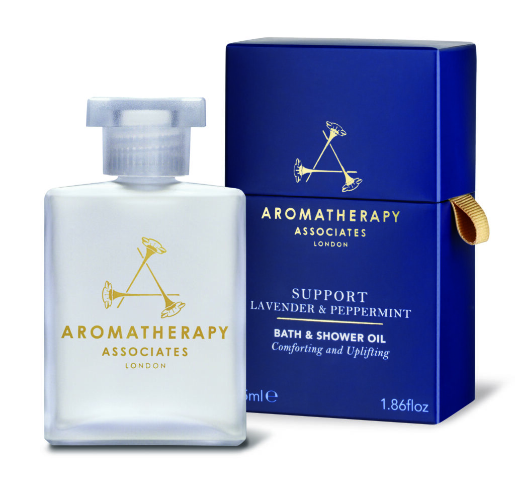 aromatherapy associates lavander and peppermint support shower oil